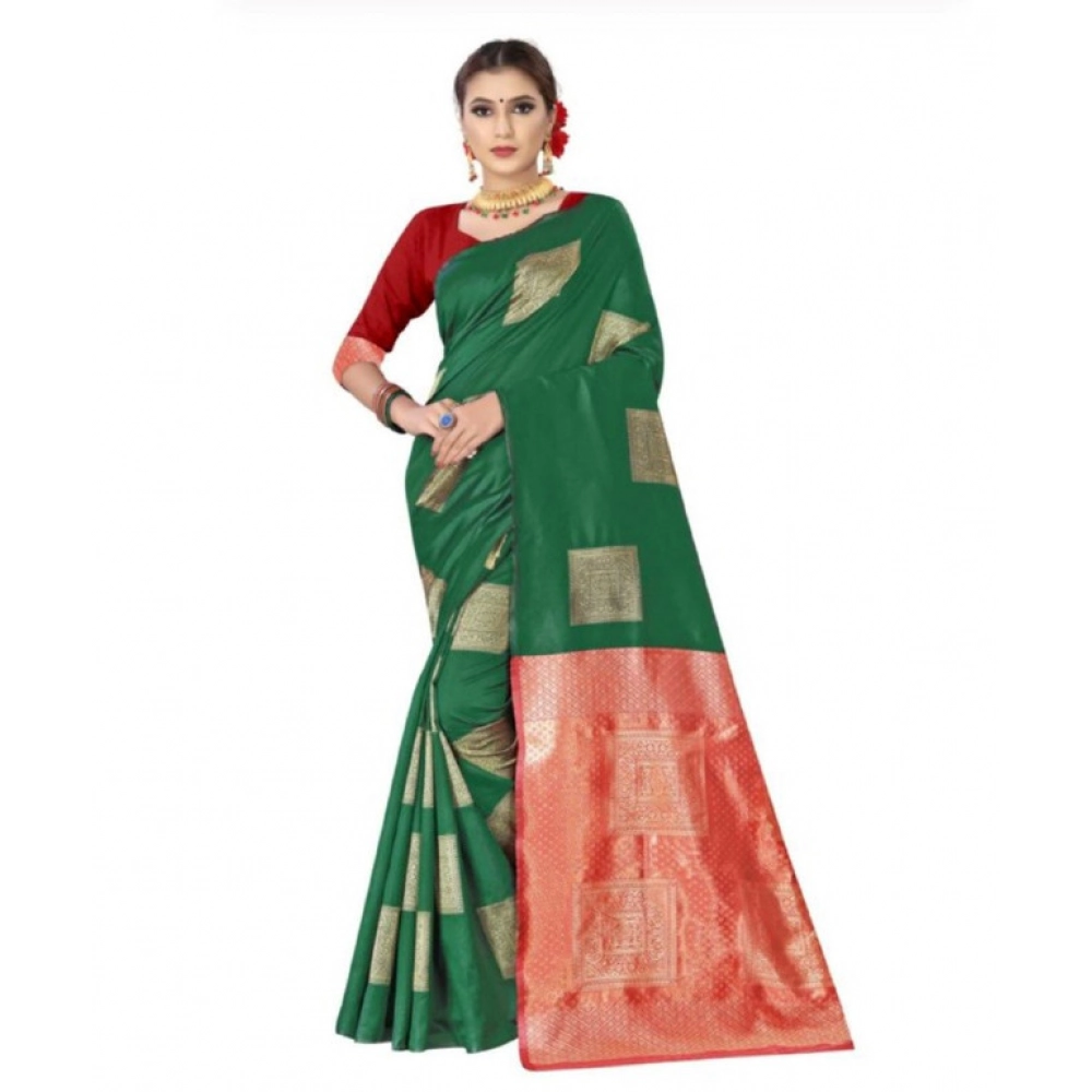 Women's Lichi Silk Printed Saree