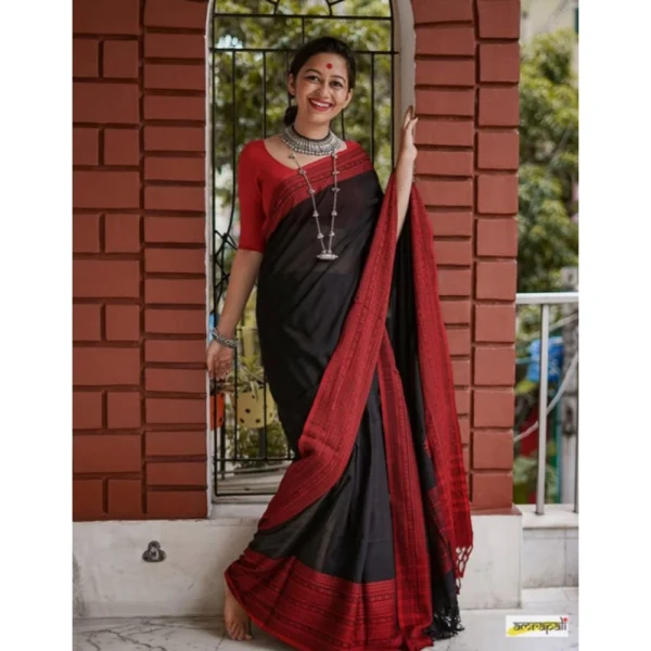 Black Lilan Printed Saree for Women