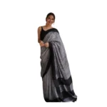 Black Lilan Printed Saree for Women