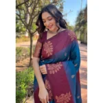 Lichi Silk Saree - Angle 2