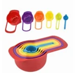 Generic Pack of 4_Colorful Measuring Cup Spoon Set Stackable Kitchen Measuring Cups (Color: Assorted ) - Image 2