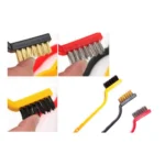 Generic Pack Of 3_Small Wire Brush Set for Cleaning And Rust Removal (Color: Assorted ) - Image 3