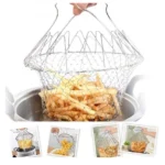 Generic Foldable Chef Basket – Multi-Function Strainer And Steamer (Color: Assorted ) - Image 2