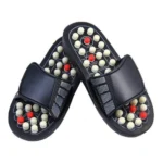 Generic Acupressure And Magnetic Therapy Slippers – Spring Accu Paduka Foot Massager for Blood Circulation (Unisex) (Color: Black)