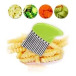 Generic Pack Of_5 Wave Shape Stainless Steel Potato Cutter And Slicer – (Color: Assorted ) - Image 4