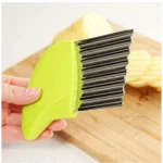Generic Pack Of_5 Wave Shape Stainless Steel Potato Cutter And Slicer – (Color: Assorted ) - Image 3