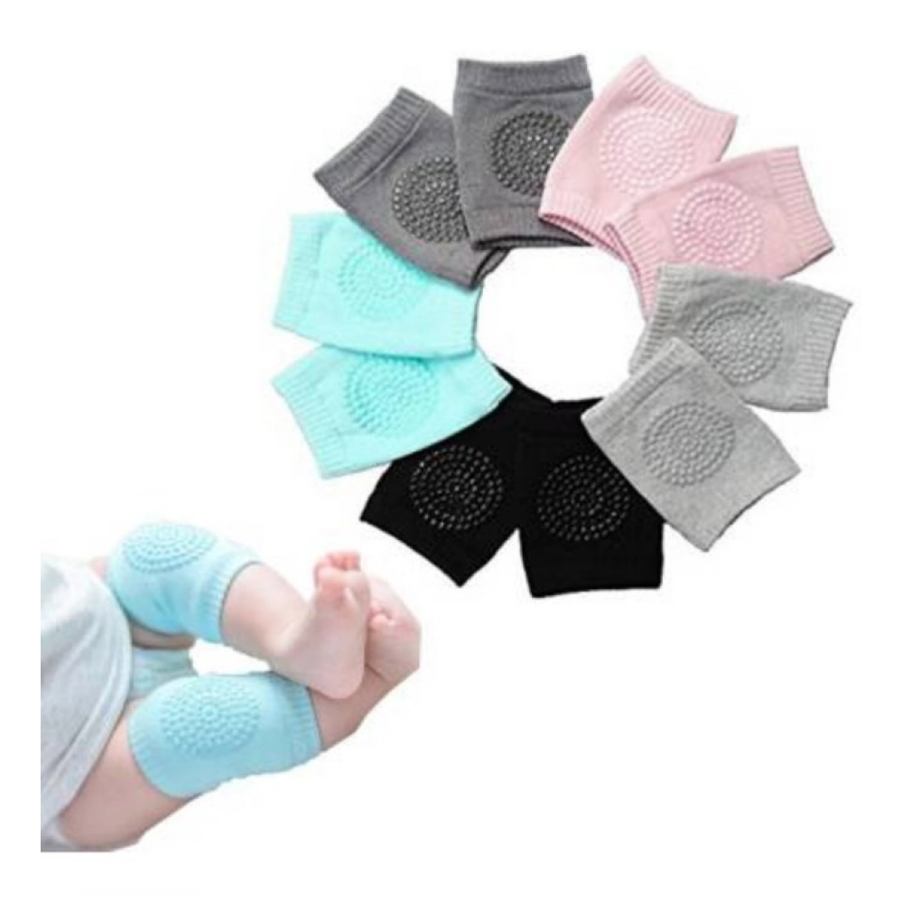 Pack of 3 Baby Knee Pads for crawling protection, assorted colors