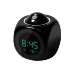 Generic Time Display with Voice Projection And Wake-Up Alarm Clock (Color: Black) - Image 2