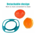 Generic Pack Of 2_Gyro Bowl – Spill-Proof Rotating Fun Bowl for Kids (Color: Assorted ) - Image 2