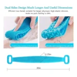 Generic Pack Of 2_Silicone Bath Scrubber Belt – Dual-Sided Exfoliating Body Cleaning Strap (Color: Assorted ) - Image 3