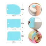 Generic Pack of 5_Plastic Dough And Cake Scraper Set – 3 Pieces (Color: Assorted)) - Image 3