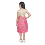 Generic Girl's Twill Printed Short Sleeve Round Neck Dress (Pink) - Image 2
