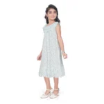 Generic Girl's Heavy Pc Printed Sleeve Less Round Neck Dress (Light Blue) - Image 4