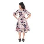 Girls Peach Shiffon Dress - Angle 4