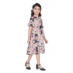 Girls Peach Shiffon Dress - Angle 2