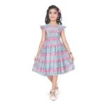 Multicolor Printed Lycra Dress for Girls