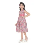 Generic Girl's Digital Chicken Printed Sleeve Less Round Neck Dress (Pink) - Image 4