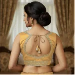 Generic Women's Zimmi Choo Sequin Work V-Neck Padded Blouse (Beige 38 Ready (Self Alterable 36–40) - Image 2