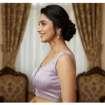 Generic Women's Zimmi Choo Sequin Work V-Neck Padded Blouse (Lavender 38 Ready (Self Alterable 36–40) - Image 3