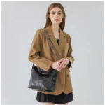 Generic Women's PU Leather Zipper Handbag (Black) - Image 2