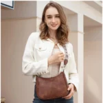 Generic Women's PU Leather Zipper Sling Bag - Image 4
