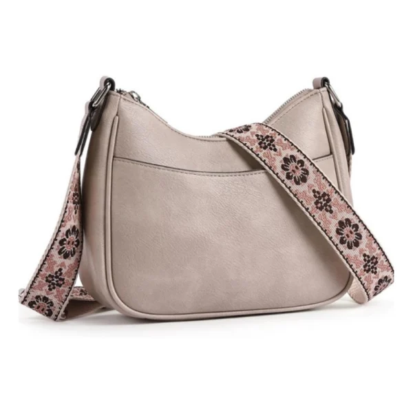 Beige Women's PU Leather Sling Bag