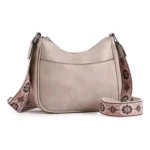 Beige PU Leather Sling Bag - Angle 3