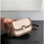 Generic Women's PU Leather Zipper Sling Bag (Beige) - Image 4