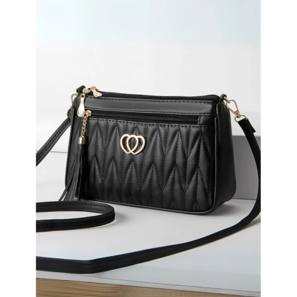 Black Women's PU Leather Sling Bag