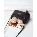 Generic Women's PU Leather Zipper Sling Bag (Black) - Image 2