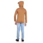 Generic Boy's Cotton Printeded Hooded Neck Hoodies (Brown) - Image 3