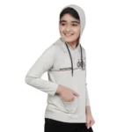 Generic Boy's Cotton Printeded Hooded Neck Hoodies (Grey ) - Image 3