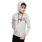 Generic Boy's Cotton Printeded Hooded Neck Hoodies (Grey ) - Image 5
