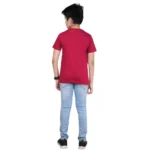 Generic Boy's Cotton Grapic Printed Round Neck T-Shirt (Marron) - Image 2