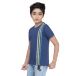 Generic Boy's Cotton Grapic Printed Round Neck T-Shirt (Blue) - Image 3