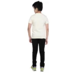 Generic Boy's Cotton Grapic Printed Round Neck T-Shirt (Beige ) - Image 2