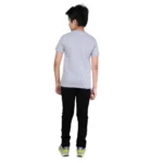 Generic Boy's Cotton Grapic Printed Round Neck T-Shirt (Grey Melange) - Image 2