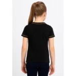 Generic Girl's Cotton Printeded Round Neck T-Shirt (Black) - Image 2
