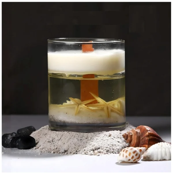 Generic Soya Wax, Glass Scented Star Fish Gel Candle