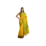 Yellow Raw Silk Woven Saree for Women