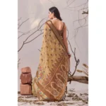 Printed Faux Linen Saree
