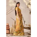 printed linen saree online