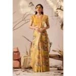 printed linen saree online