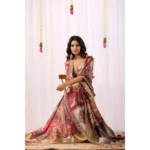 Generic Women's Faux_Silk Printed Saree With Unstitched Blouse 5.5Mtr (Beige) - Image 3