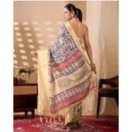 Generic Women's Faux_Banarasi_Silk Printed Saree With Unstitched Blouse 5.5Mtr (Multicolor) - Image 2