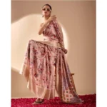 Generic Women's Faux_Banarasi_Silk Woven Saree With Unstitched Blouse 5.5Mtr (Light_Mauve) - Image 3