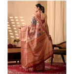 Printed Faux Silk Saree - Angle 2