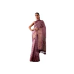 Purple Faux Banarasi Woven Saree for Women