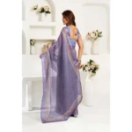 Printed Linen Cotton Saree