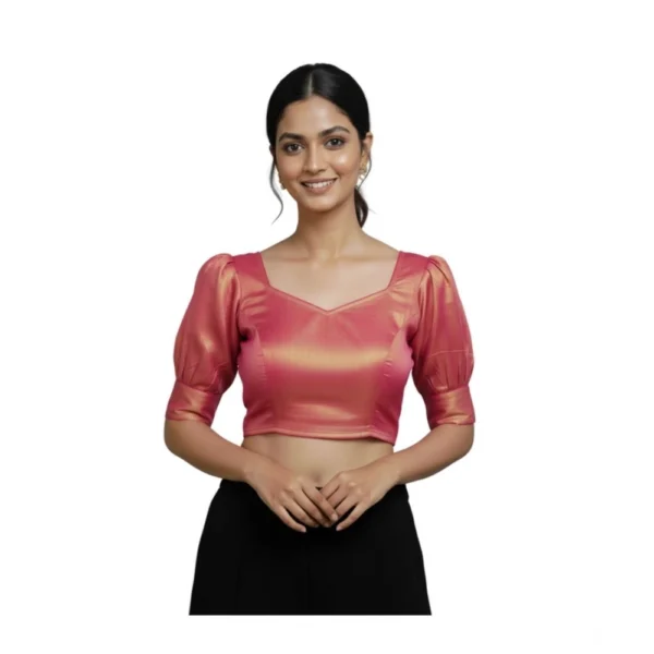 Pink Erode Silk Padded Blouse